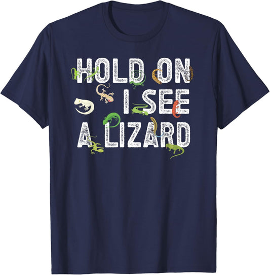 I See A Lizard Catcher Kids Lizard Hunter Boys T-Shirt - T-Shirt | Navy