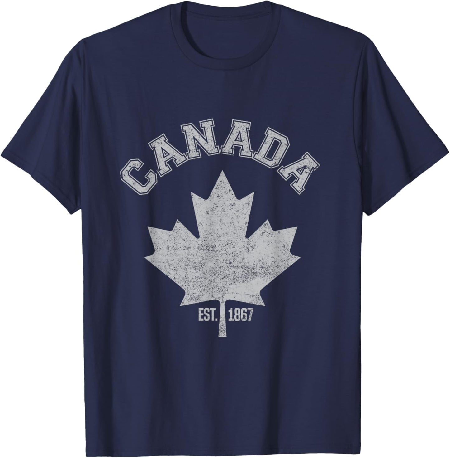 Cute Canada EST 1867 Vintage Canada Flag Women Kids T-Shirt - T-Shirt | Navy