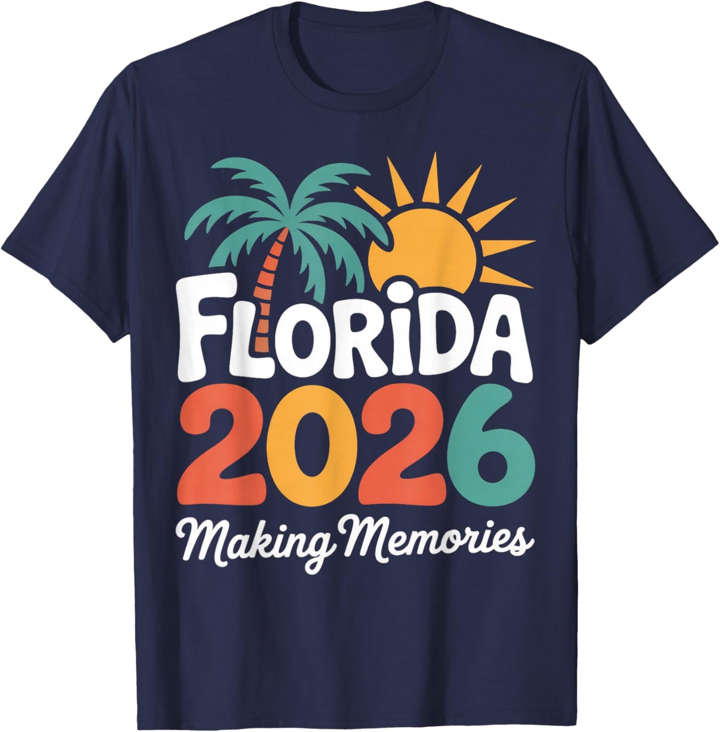 Florida 2026 Family Vacation Trip & Friends Group Souvenirs T-Shirt - T-Shirt | Navy