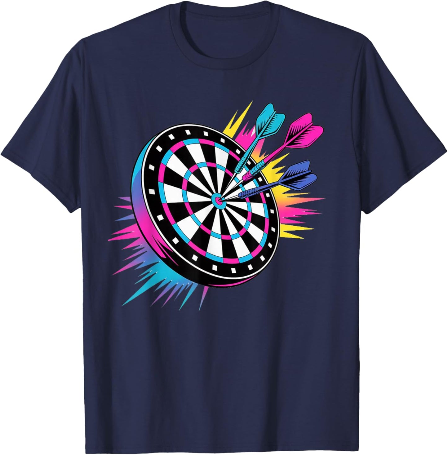 Fan Trikot Team Sport Dart Darts Dartspieler Retro Spruch T-Shirt - T-Shirt | Navy