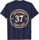 Retro Just Married 37 Years Ago 37th Wedding Anniversary T-Shirt - T-Shirt | Navy