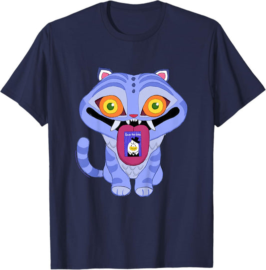 Kpop Demon Hunters Halloween Derpy Save The Date Invitation T-Shirt - T-Shirt | Navy
