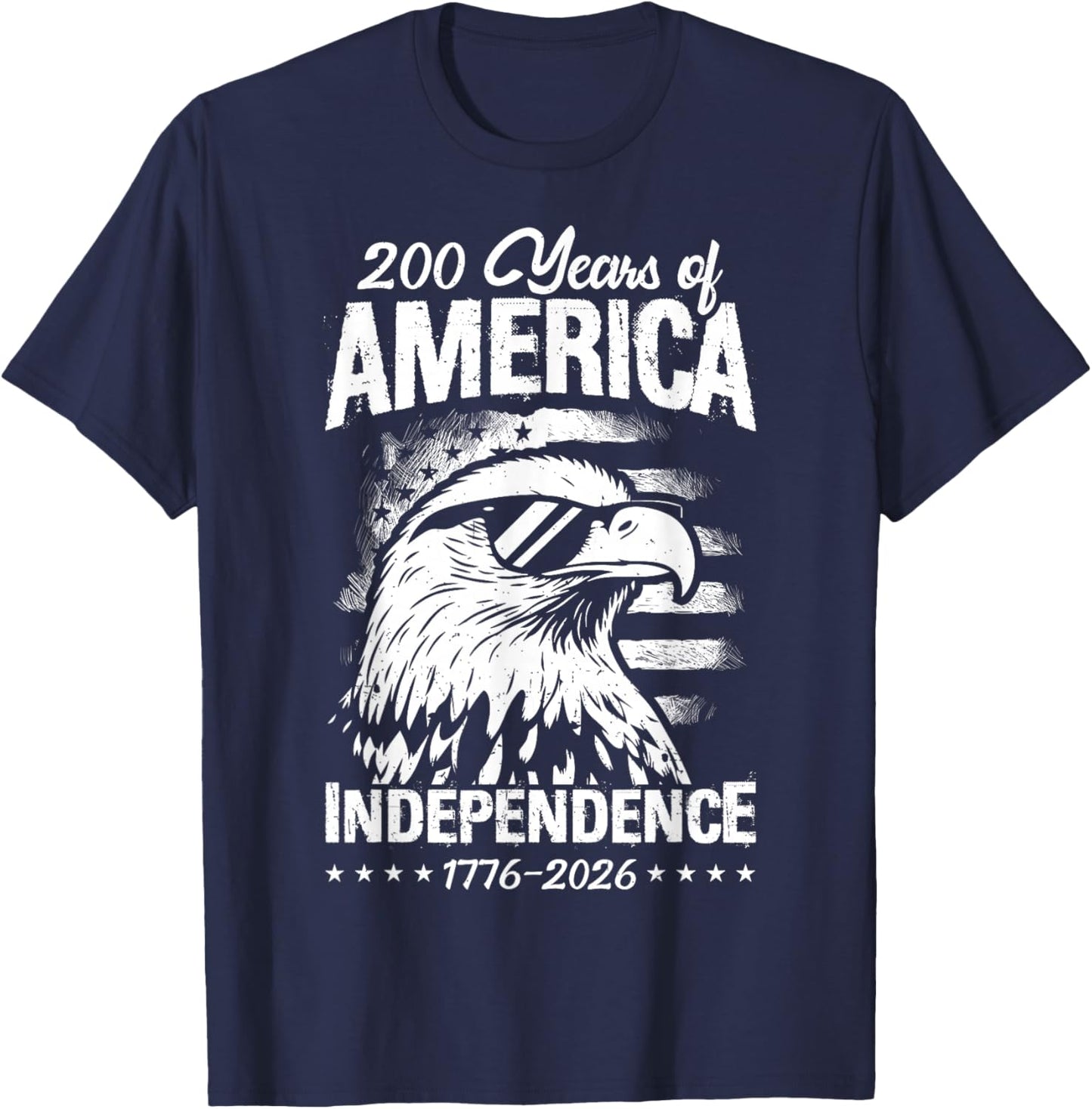 200 Years of America Independence 1776-2026 T-Shirt - T-Shirt | Navy