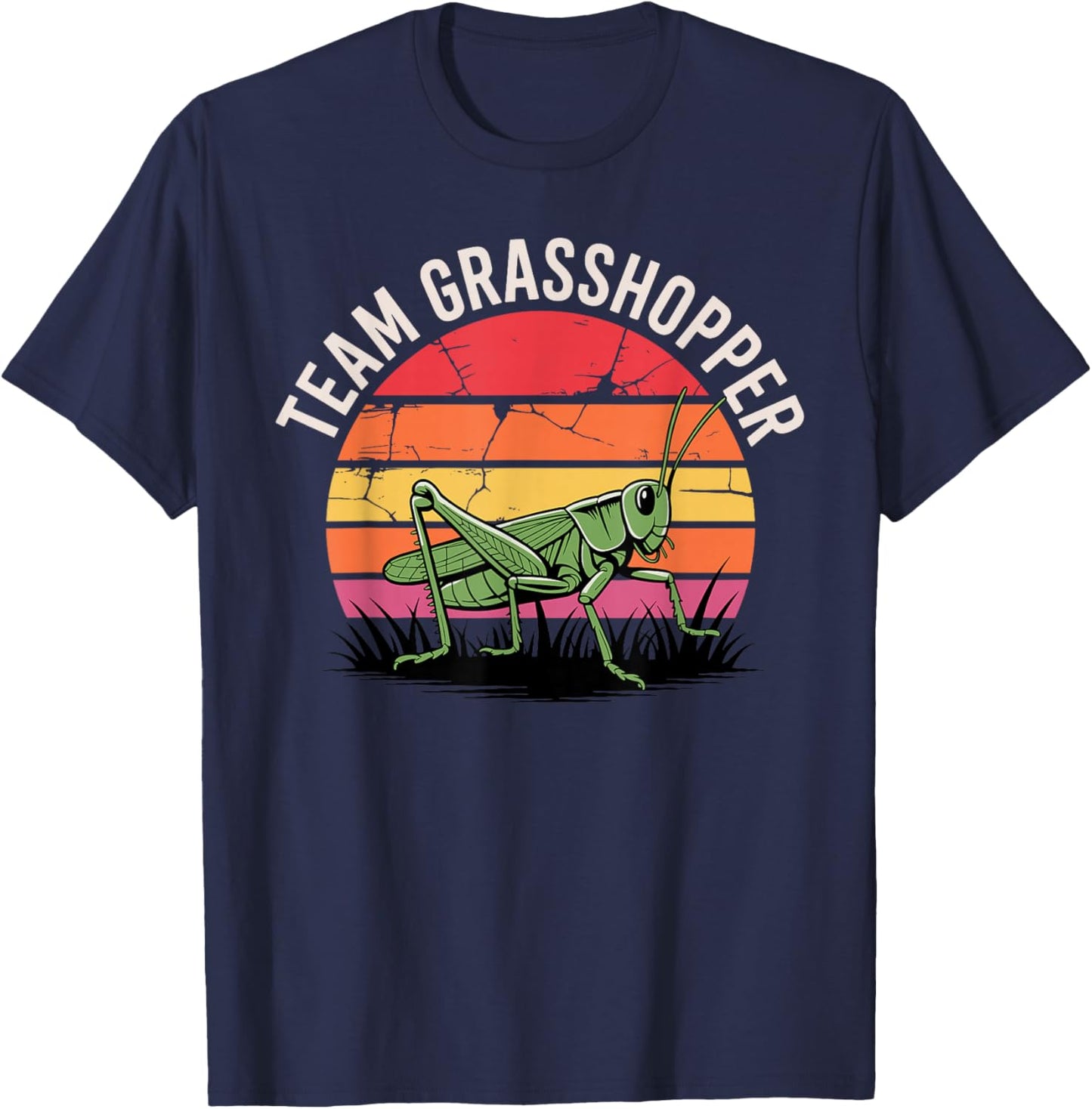 Grasshopper Art Women Kids Bug Insect Grasshopper T-Shirt - T-Shirt | Navy