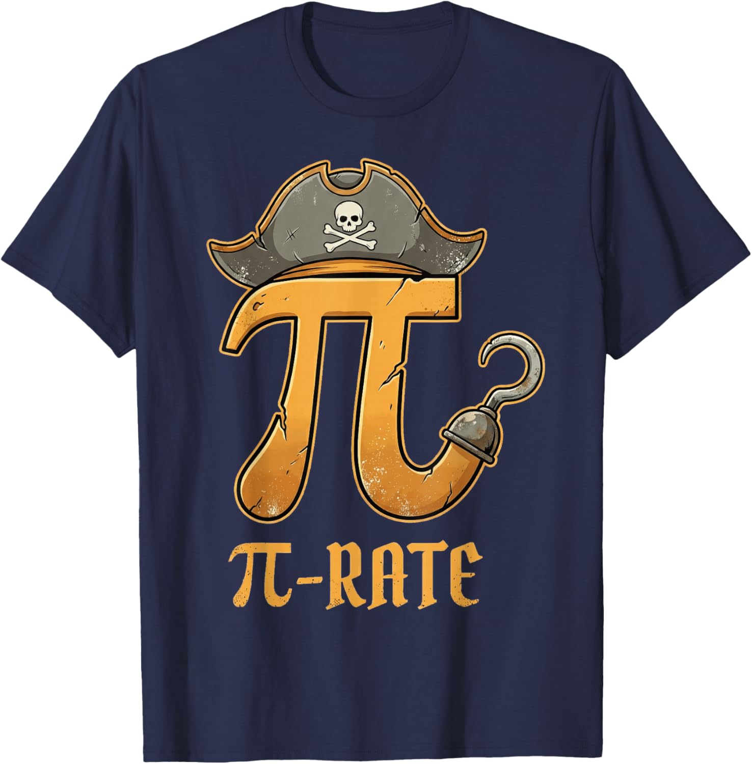 Funny Pi Day Pi Rate Pirate Lovers Math Geek Boys 3 14 Day T-Shirt - T-Shirt | Navy