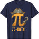 Funny Pi Day Pi Rate Pirate Lovers Math Geek Boys 3 14 Day T-Shirt - T-Shirt | Navy