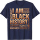 I Am Black History African American Men Boy Kid T-Shirt - T-Shirt | Navy