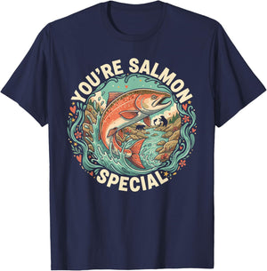 You're Salmon Special Funny Inspirational Art T-Shirt - T-Shirt | Navy