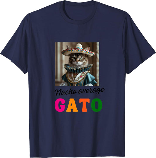 Gato Funny Cat Latino Women Girls Kids Fiesta Tacos T-Shirt - T-Shirt | Navy