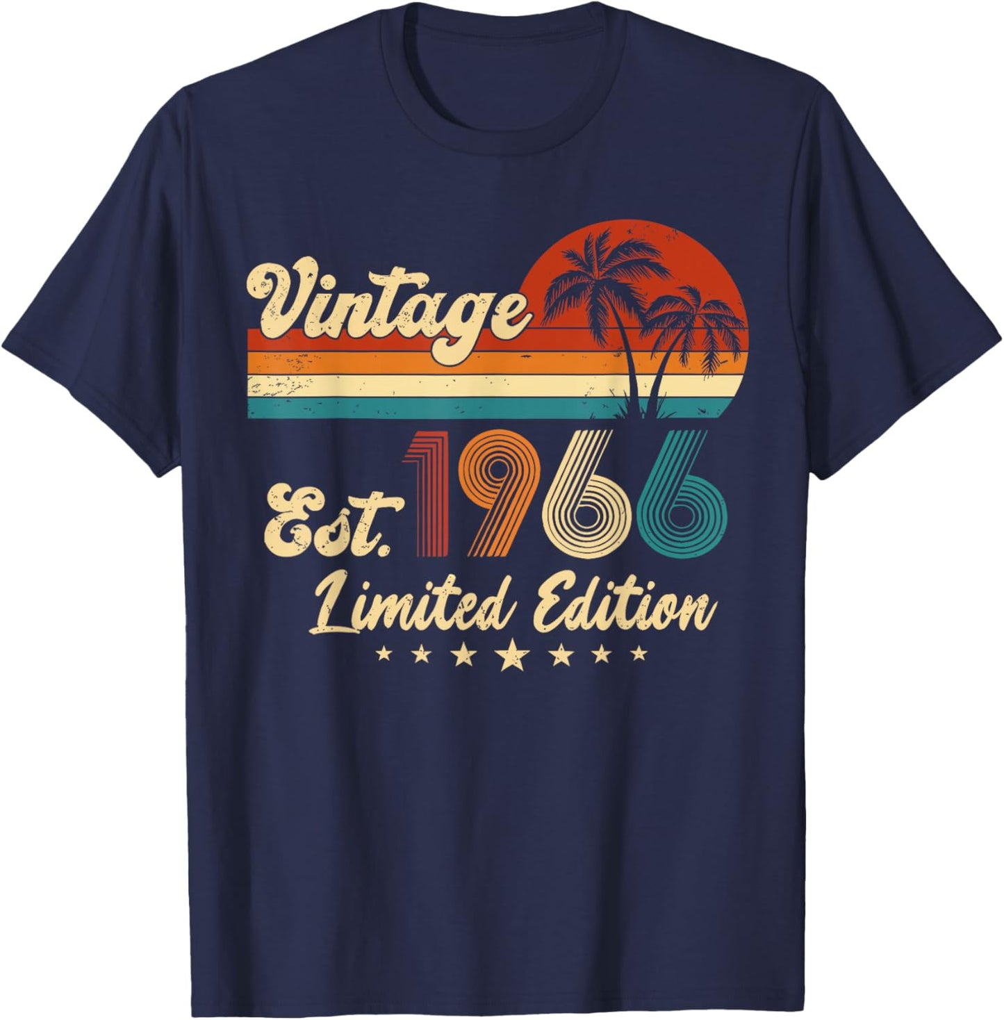 Vintage 1966 Limited Edition 50-Year-Old 60th Birthday 2026 T-Shirt - T-Shirt | Navy