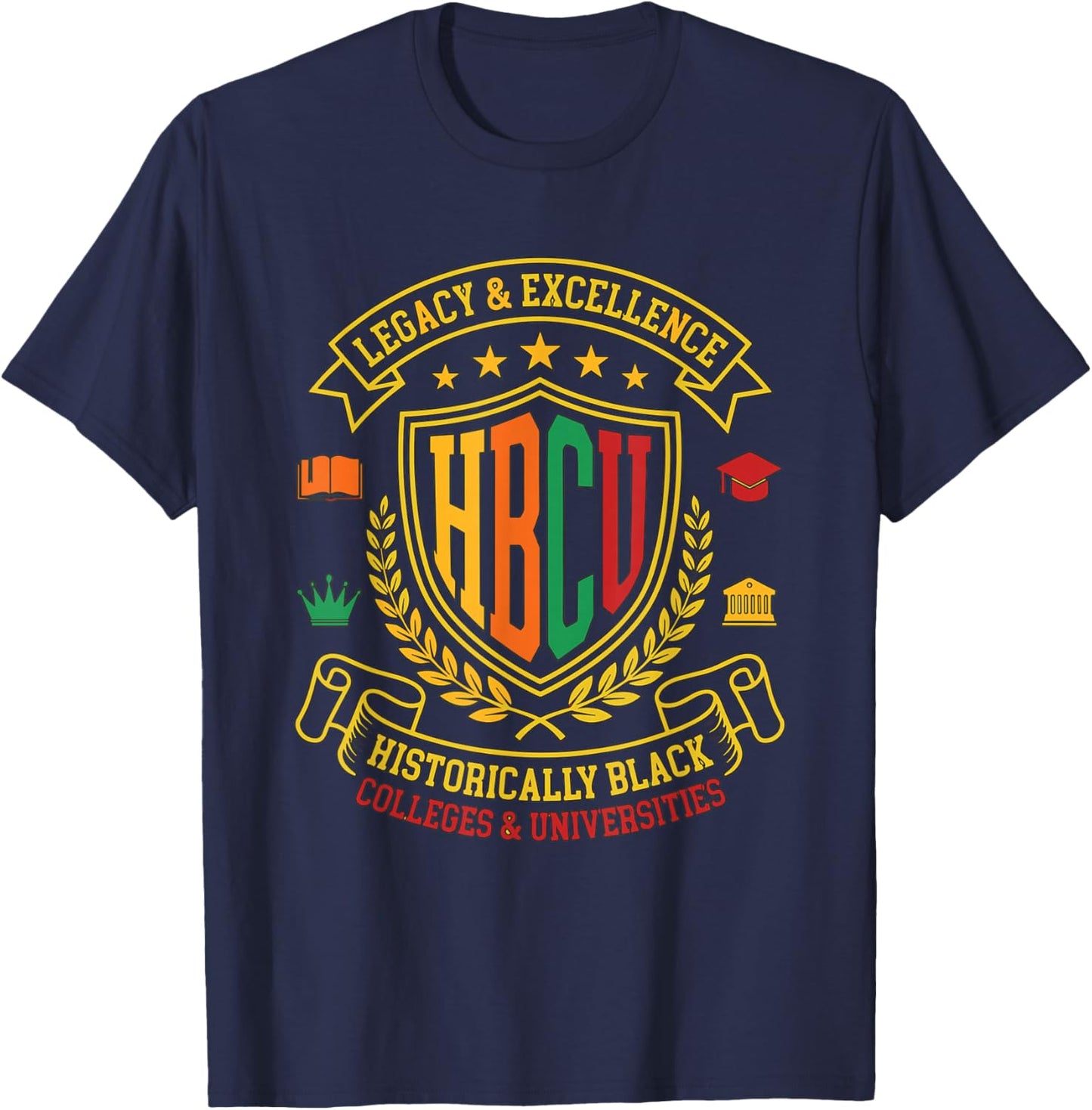 HBCU Legacy Excellence Historically Black College University T-Shirt - T-Shirt | Navy