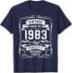 Vintage 1983 43yr 43rd Birthday Gifts 43 Years Old T-Shirt - T-Shirt | Navy