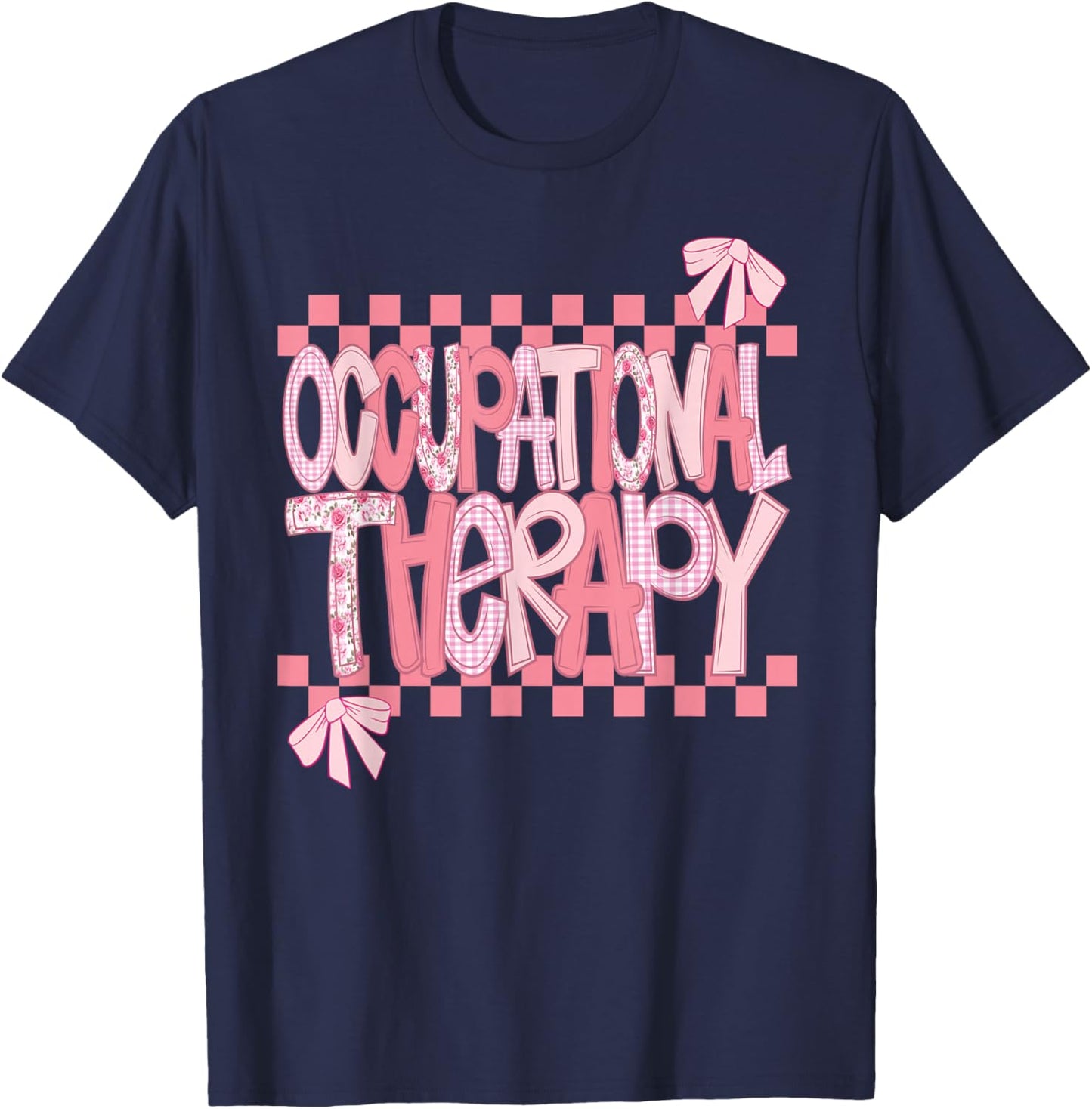 Occupational Therapy Valentine Design T-Shirt - T-Shirt | Navy