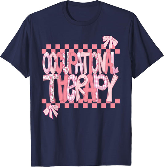 Occupational Therapy Valentine Design T-Shirt - T-Shirt | Navy