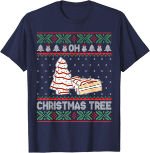 Oh Christmas Tree Cakes Debbie Becky Jen Cake Lovers Xmas T-Shirt - T-Shirt | Navy