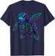 Aztec Turtle Lover Mythology Indigenous Mesoamerican Art T-Shirt - T-Shirt | Navy