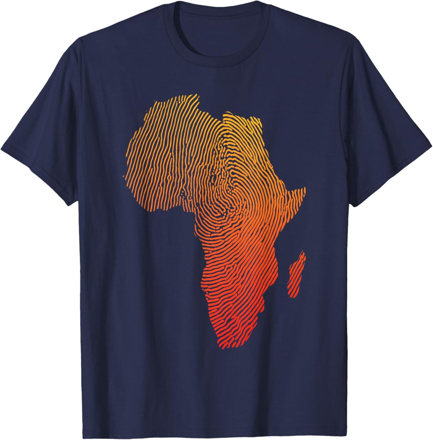 Cool Africa Map Art Women Afrocentric African Print T-Shirt - T-Shirt | Navy