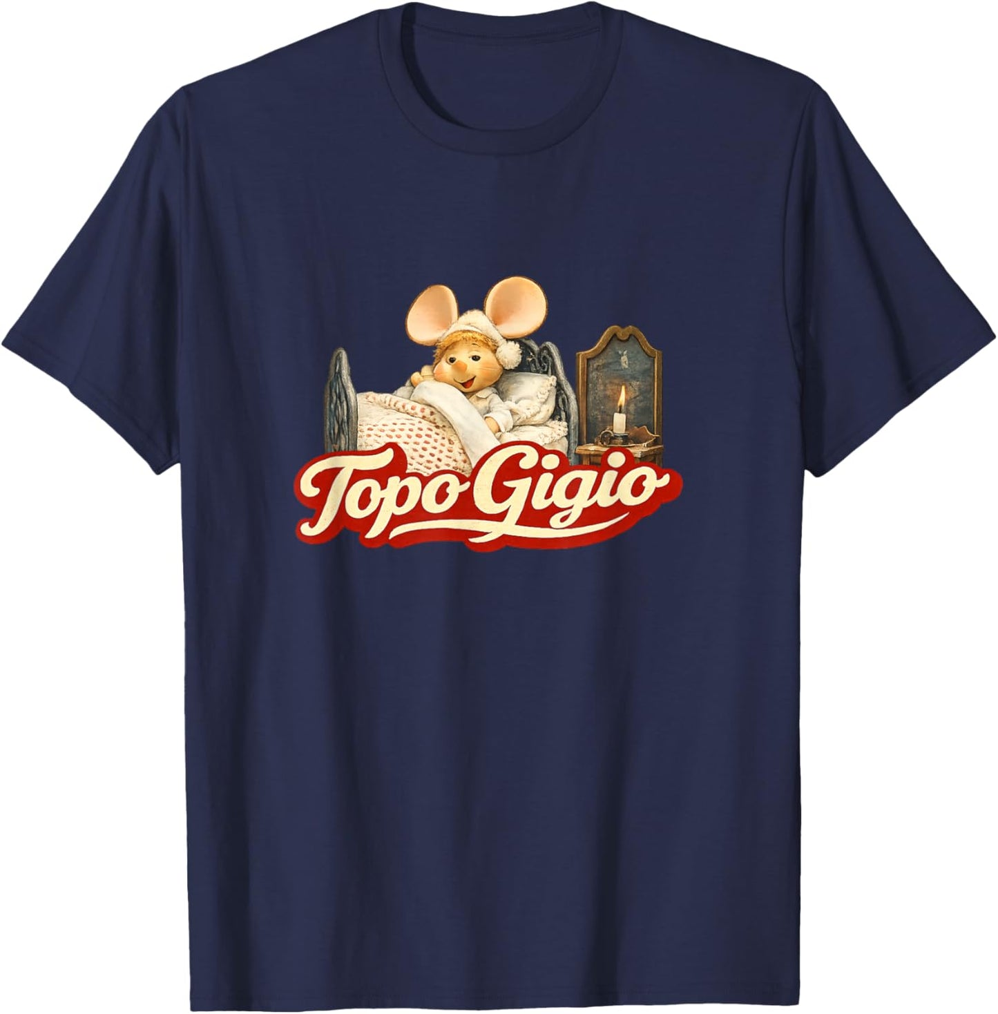 Bedtime Topo Gigio Vintage Cartoon Style T-Shirt - T-Shirt | Navy