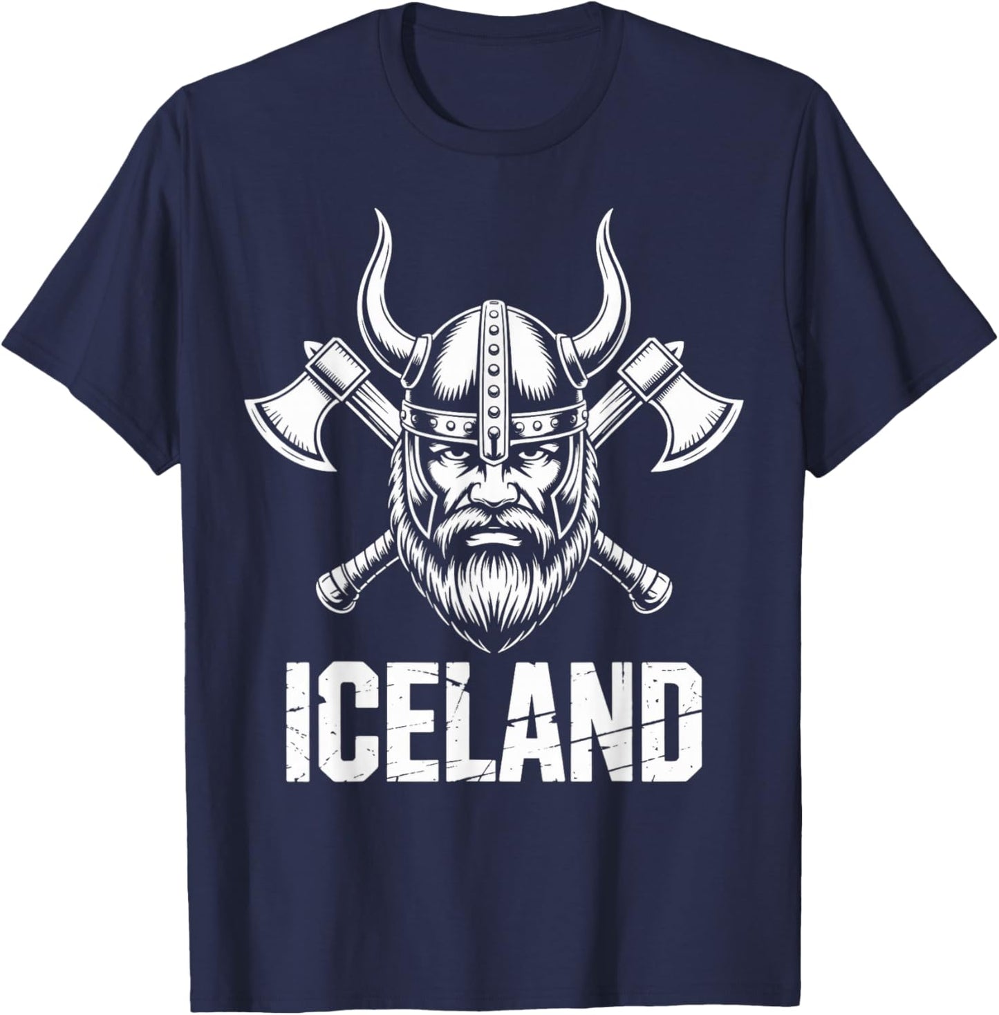 Iceland Viking Scandinavia Viking Norse Icelandic Iceland T-Shirt - T-Shirt | Navy
