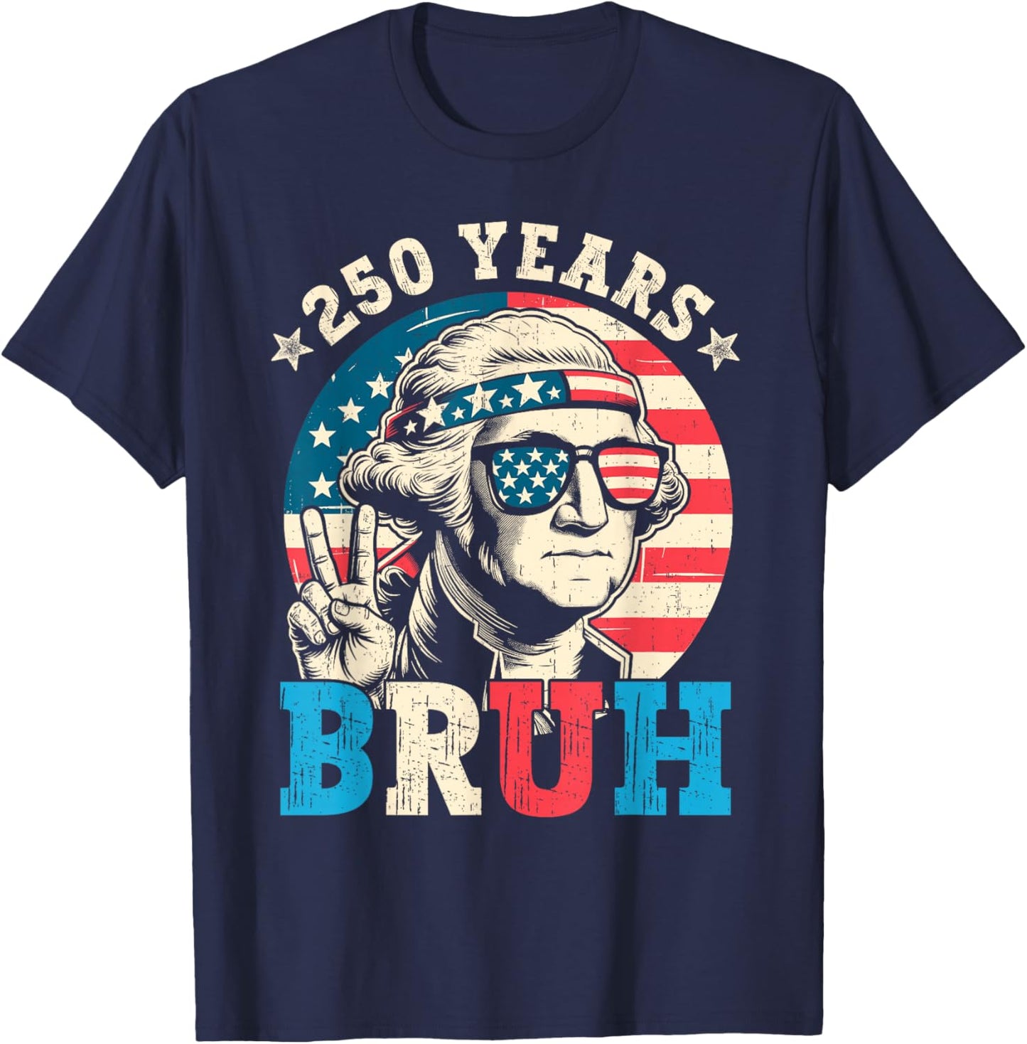 250 Years American 1776 2026 250th USA Years Patriotic USA T-Shirt - T-Shirt | Navy