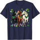 St. Patrick’s Day Equestrian Three Horses with Shamrocks T-Shirt - T-Shirt | Navy