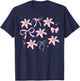 Pink Coquette Bow Lily Flower Botanical Garden Plant Lover T-Shirt - T-Shirt | Navy