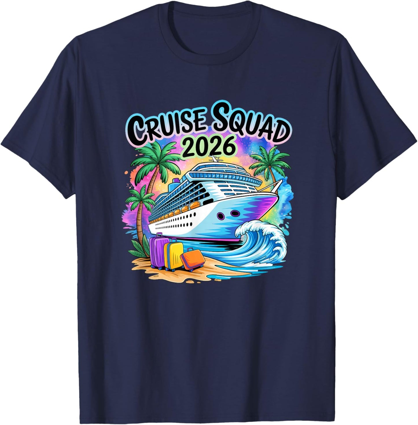 Cruise Squad 2026 Family Group Matching Summer Vacation T-Shirt - T-Shirt | Navy