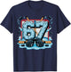 Number 67 Hockey Drip Meme Hockey Player T-Shirt - T-Shirt | Navy