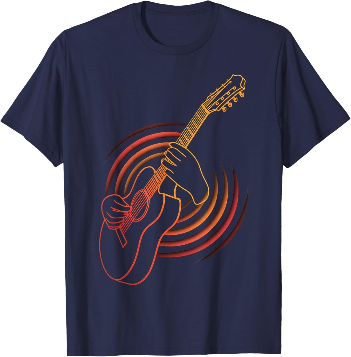 Playing Guitar Guitarist Music Life Funny T-Shirt - T-Shirt | Navy