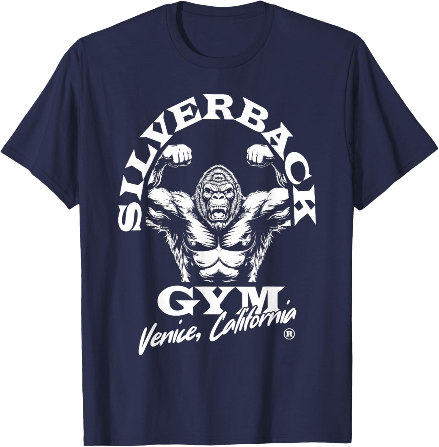 96.4% Silverback Gym Apparel, Body Building, Strongman, Roar T-Shirt - T-Shirt | Navy