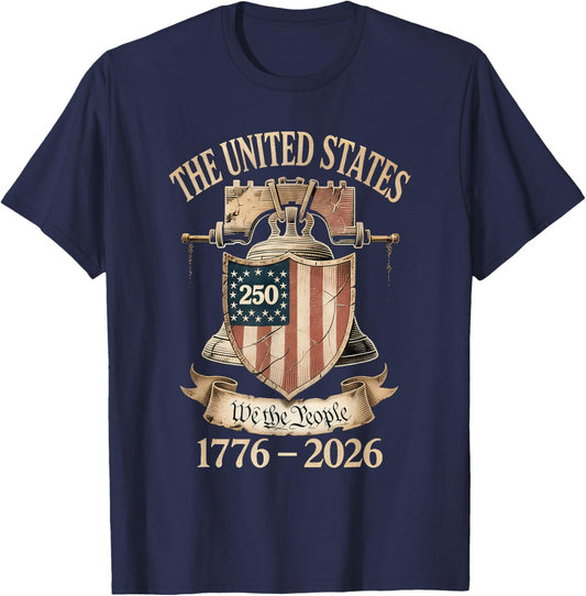 The United States 250 We The People 1776-2026 Anniversary T-Shirt - T-Shirt | Navy