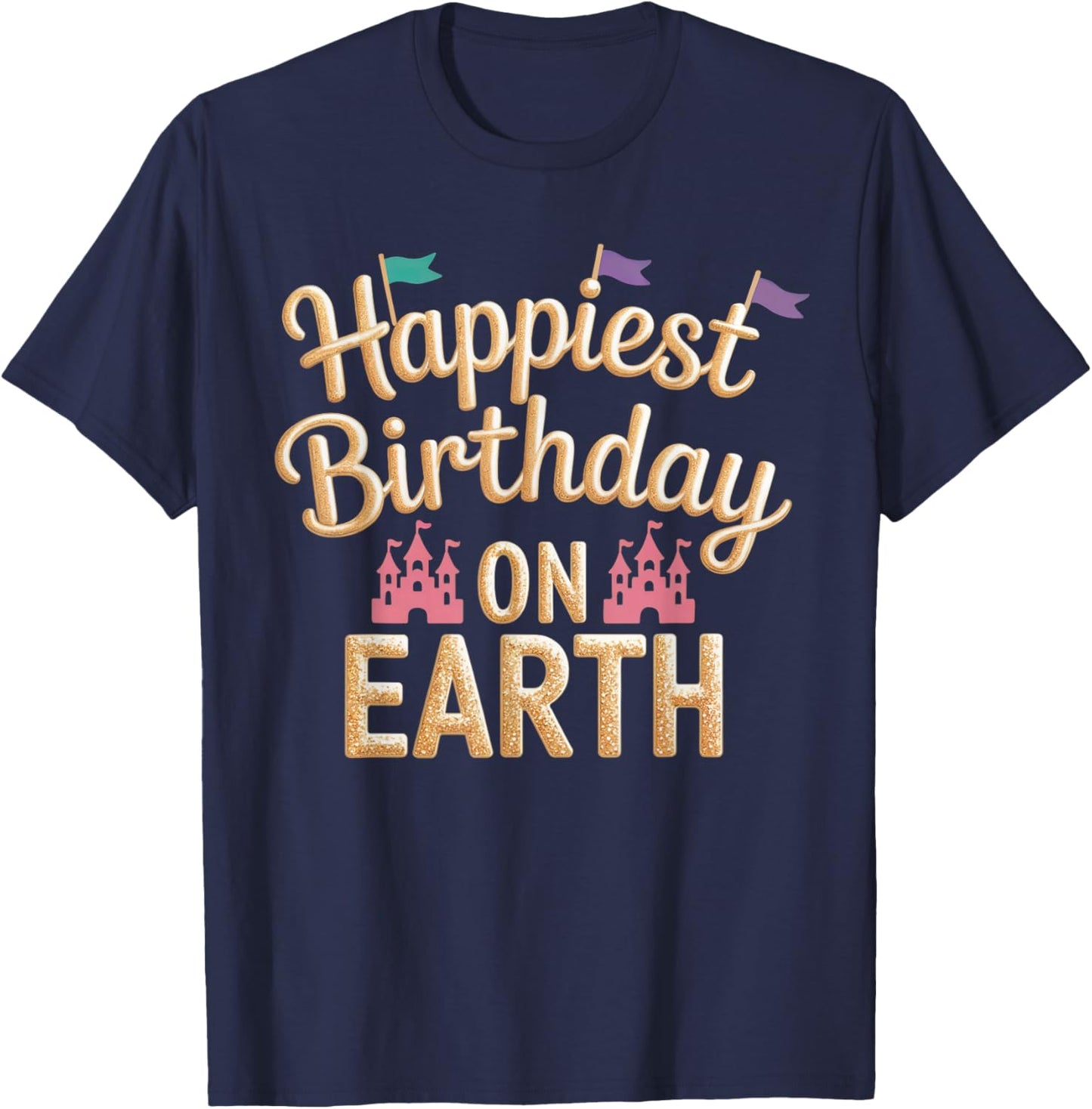 Princess Birthday Party Decorations Bday Girls Birthday T-Shirt - T-Shirt | Navy