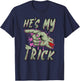 He’s My Trick | Funny Zombie Hand Halloween Couple Women T-Shirt - T-Shirt | Navy