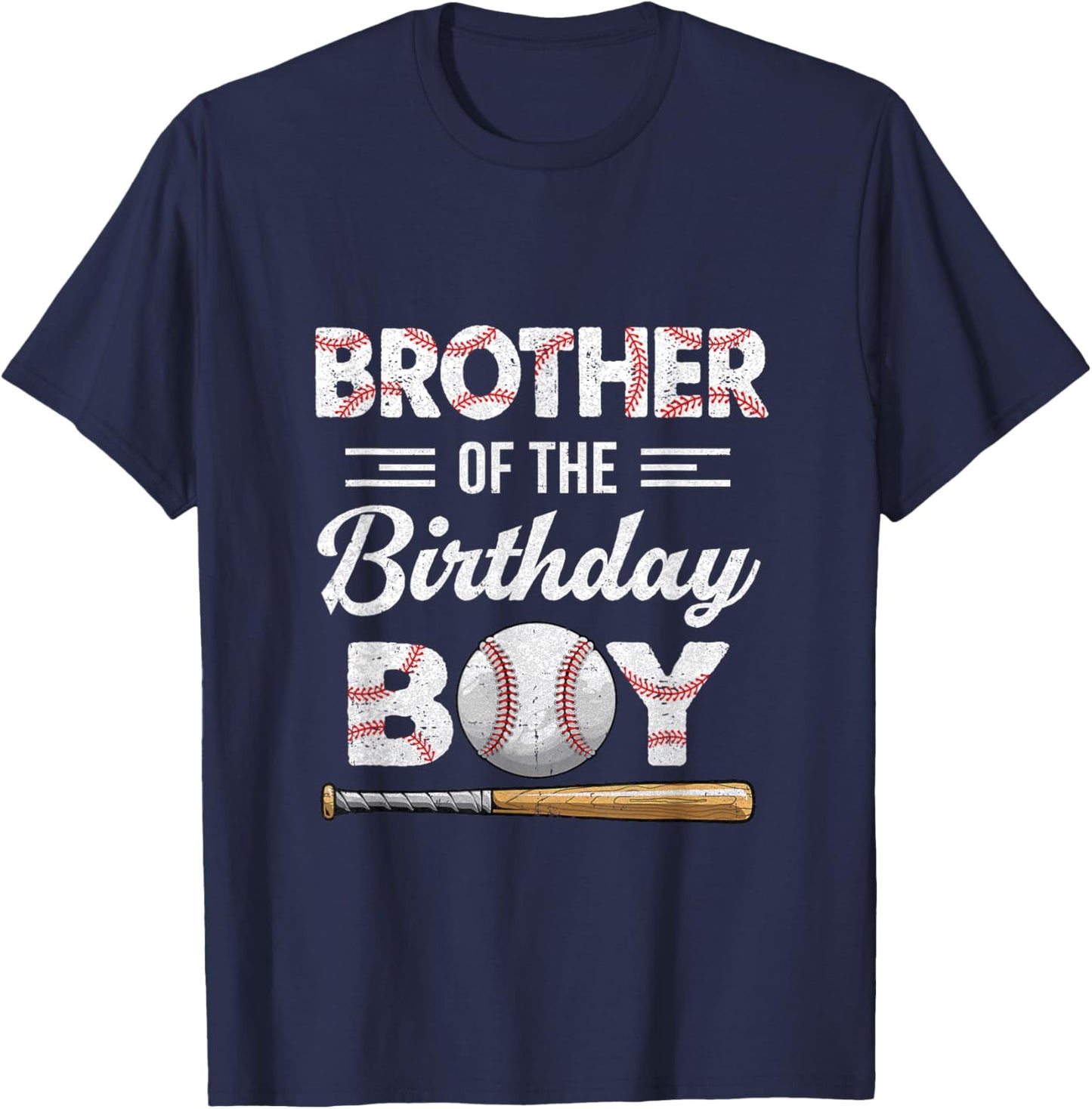 Brother of The Birthday Boy Baseball Matching Family T-Shirt - T-Shirt | Navy