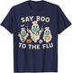 Nurse Halloween Ghost Crew Vaccine Say Boo to The flu T-Shirt - T-Shirt | Navy