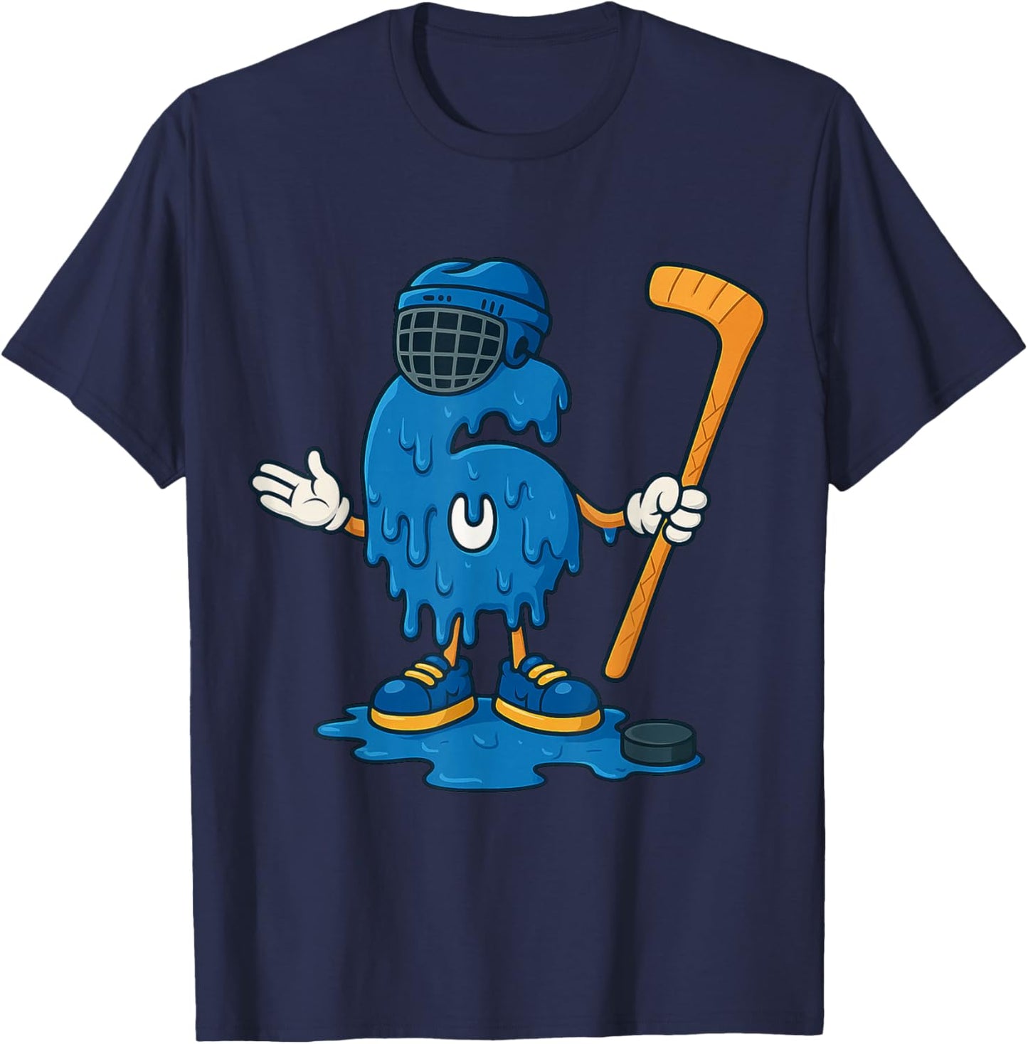 67 Drip Ice Cream Hockey Player T-Shirt - T-Shirt | Navy