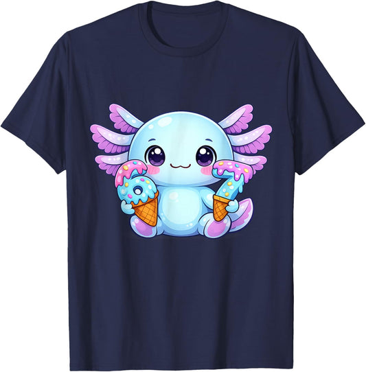 6 7 Axolotl Six Seven Girls Kids T-Shirt - T-Shirt | Navy