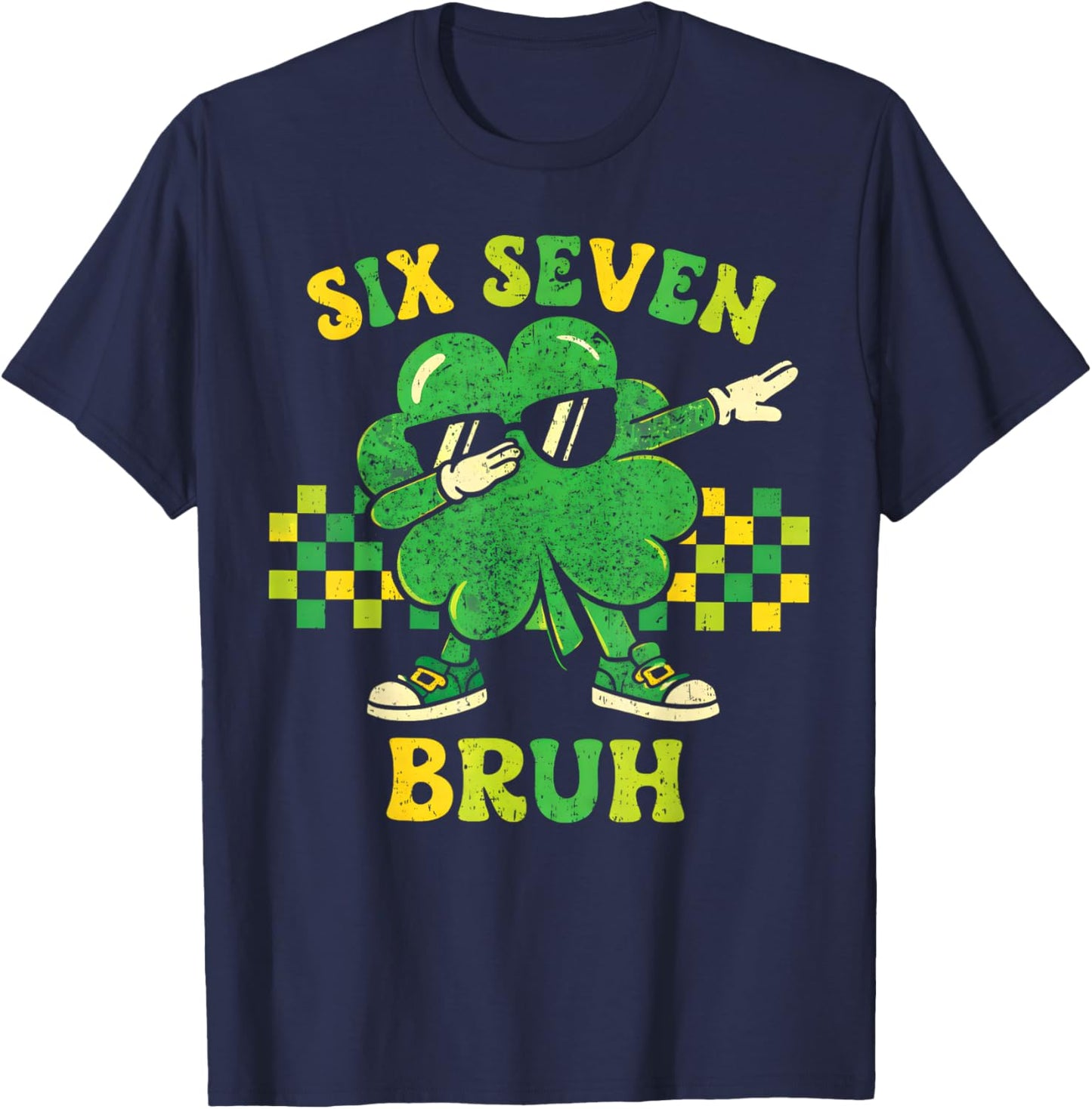 Six Seven 67 Meme St Patricks Day 6 7 Teens Boys Girls Kids T-Shirt - T-Shirt | Navy