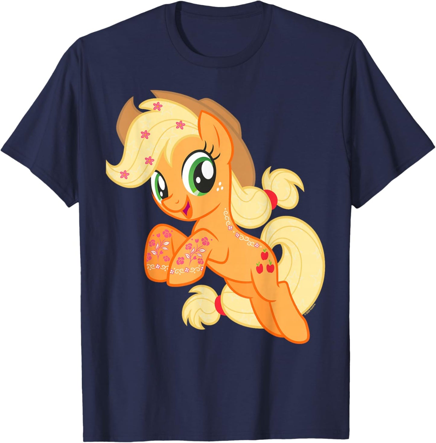 My Little Pony: Friendship is Magic Applejack Jumping Prance T-Shirt - T-Shirt | Navy
