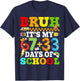 Bruh Its My 67 33 Days of School Boys Kids 100th Days T-Shirt - T-Shirt | Navy