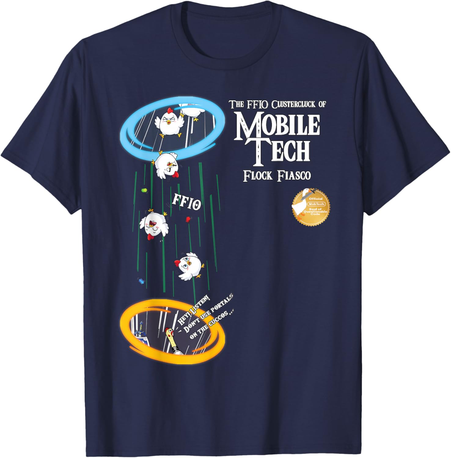 Flock Fiasco of 2026 Mobile Tech! T-Shirt - T-Shirt | Navy