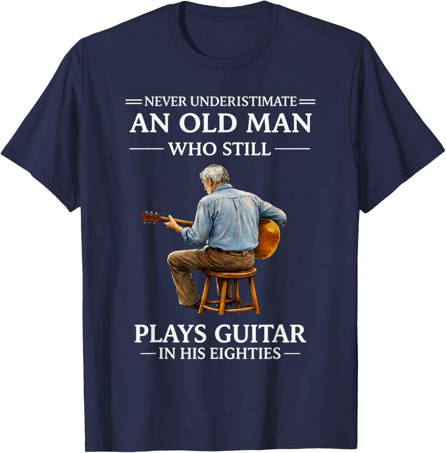 in His 80s T-Shirt - T-Shirt | Navy