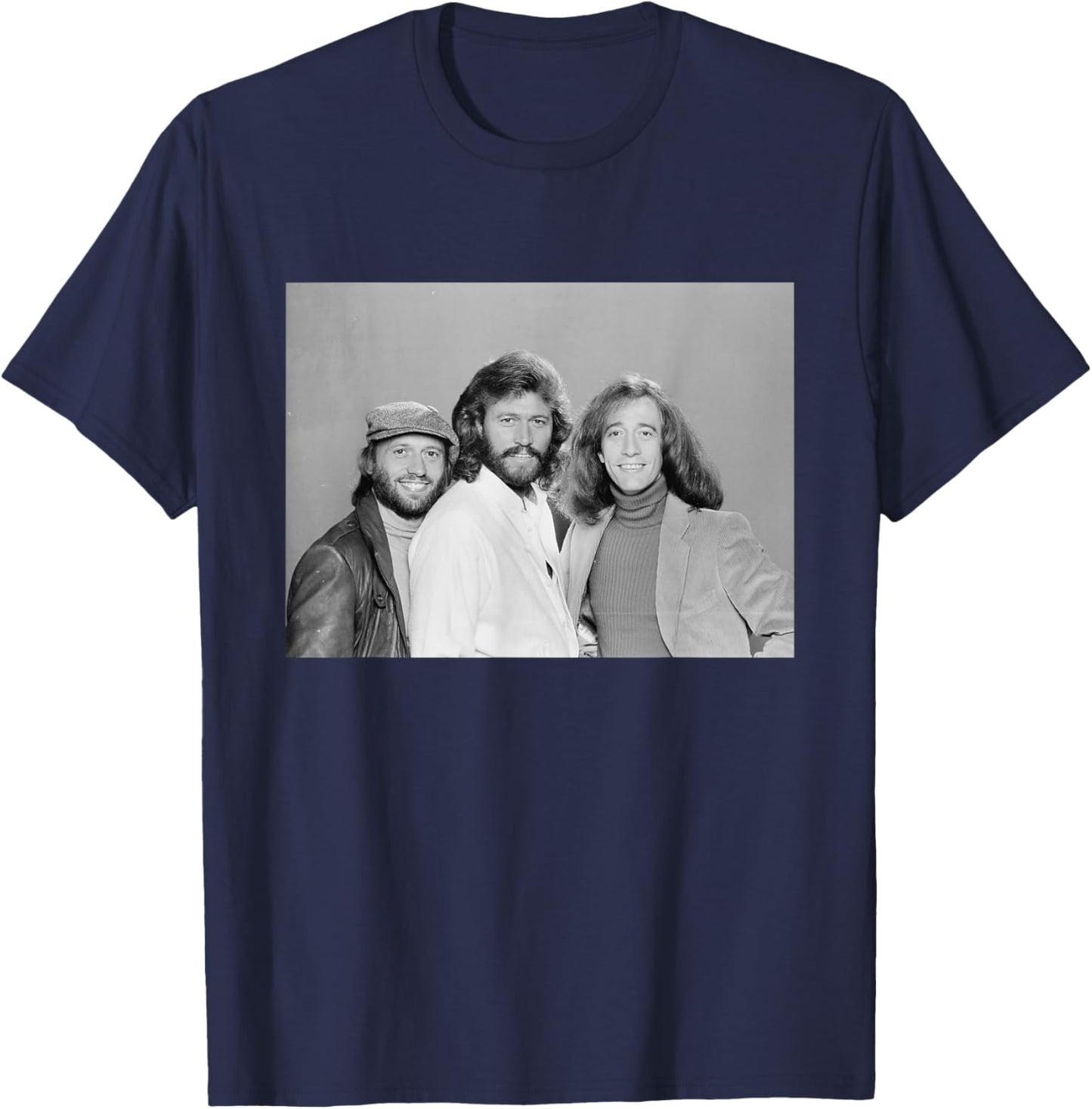Bee Gees Gibb Brothers Living Eyes Promo 1981 T-Shirt - T-Shirt | Navy