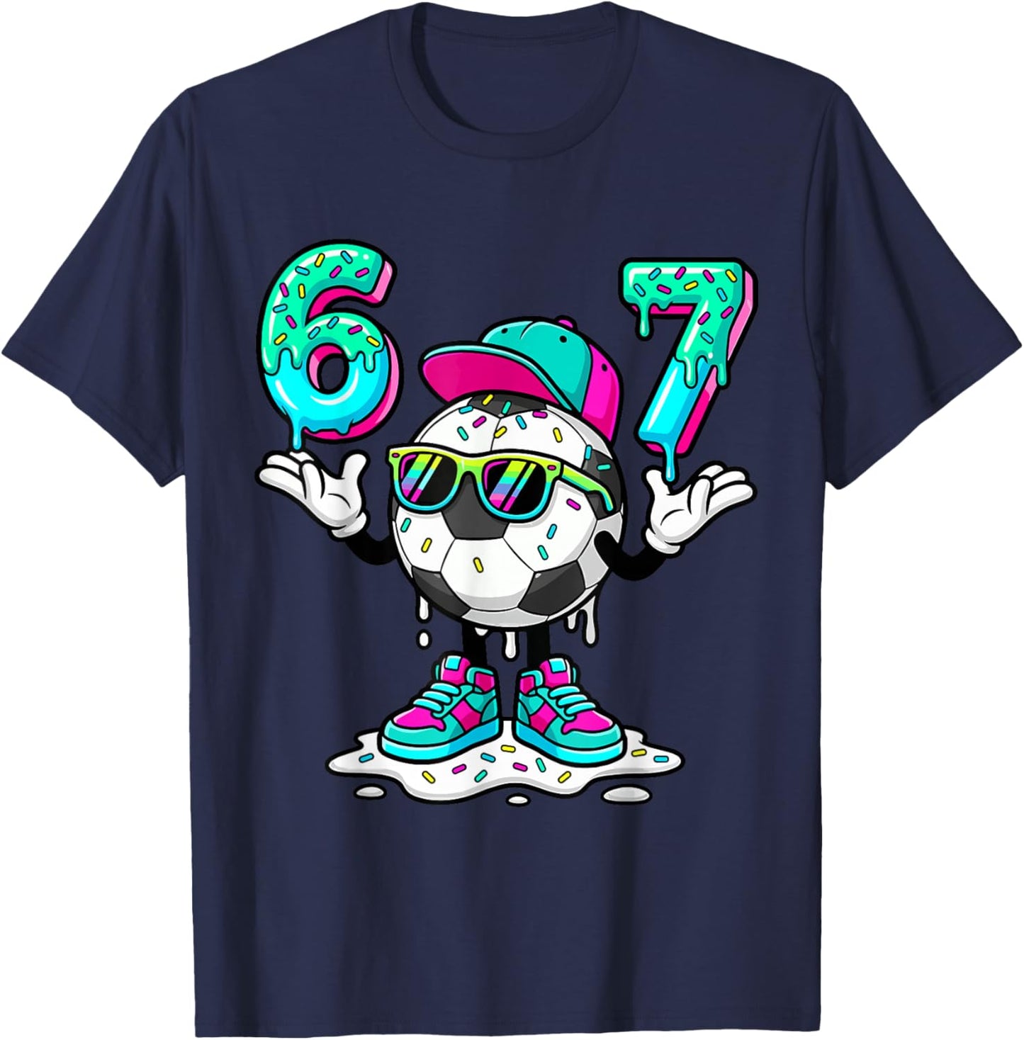 Funny Gen Alpha Meme Drip T-Shirt - T-Shirt | Navy