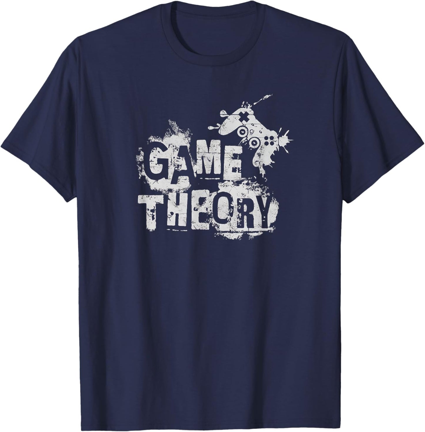 Game Theory Grunge Design for Gamers T-Shirt - T-Shirt | Navy
