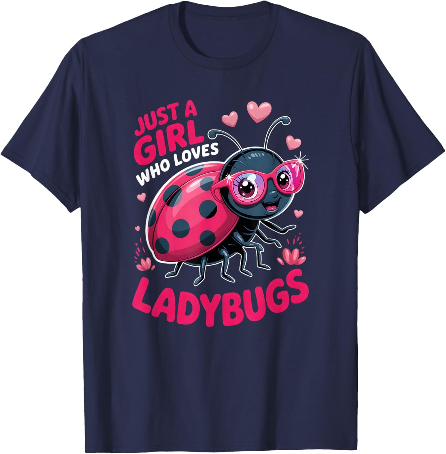 Girls Ladybug T-Shirt - T-Shirt | Navy
