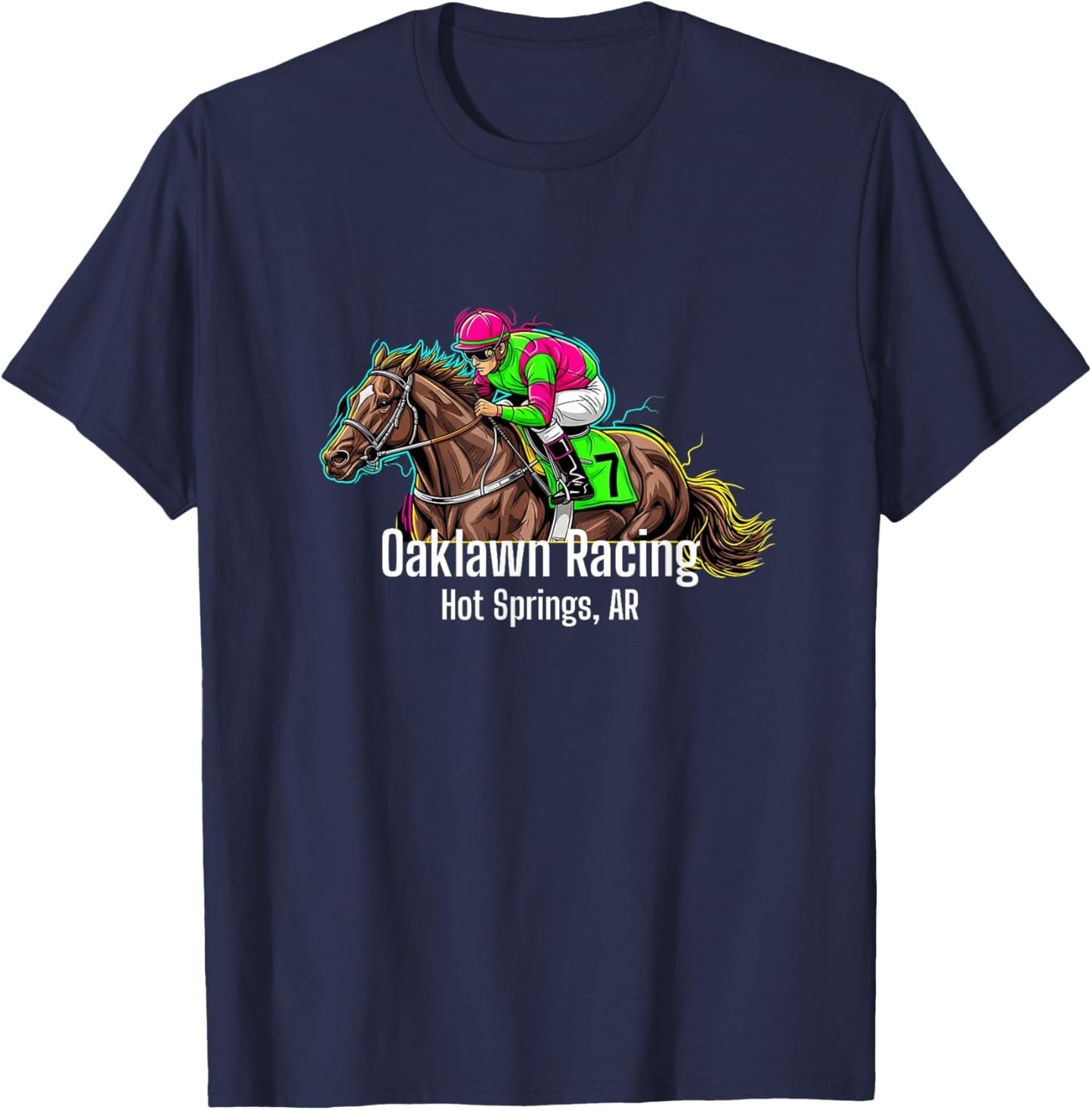 Oaklawn Racing Horse Race Racetrack Horse Racing Course AR T-Shirt - T-Shirt | Navy