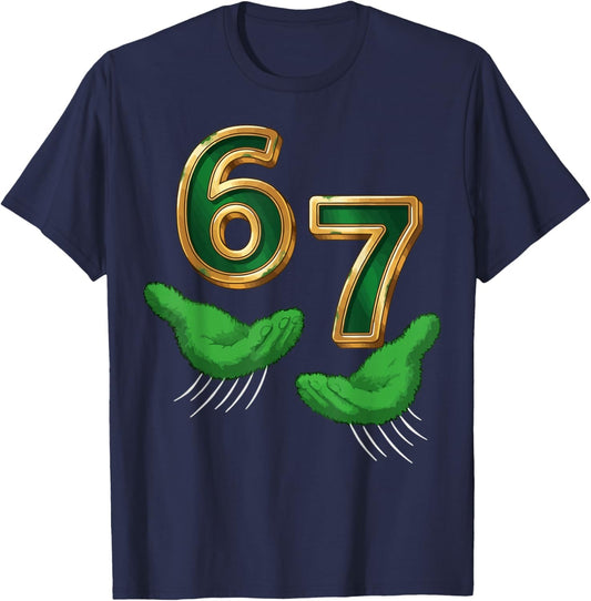 Funny 6 7 St Patricks Day Shamrock Lucky Six Seven Meme Kids T-Shirt - T-Shirt | Navy