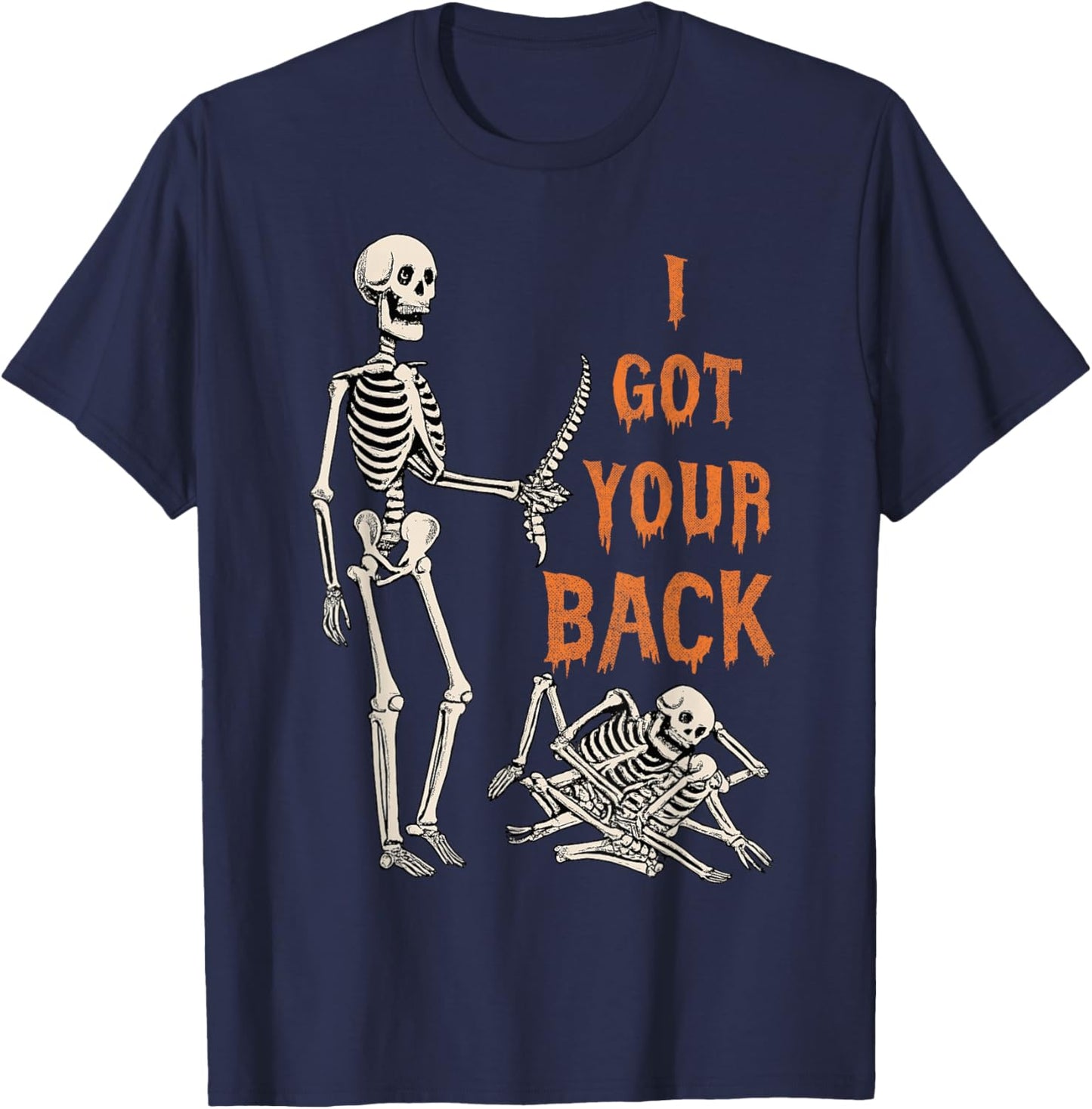 Halloween Skeletons Ive Got Your Back Costume Men Women Kids T-Shirt - T-Shirt | Navy