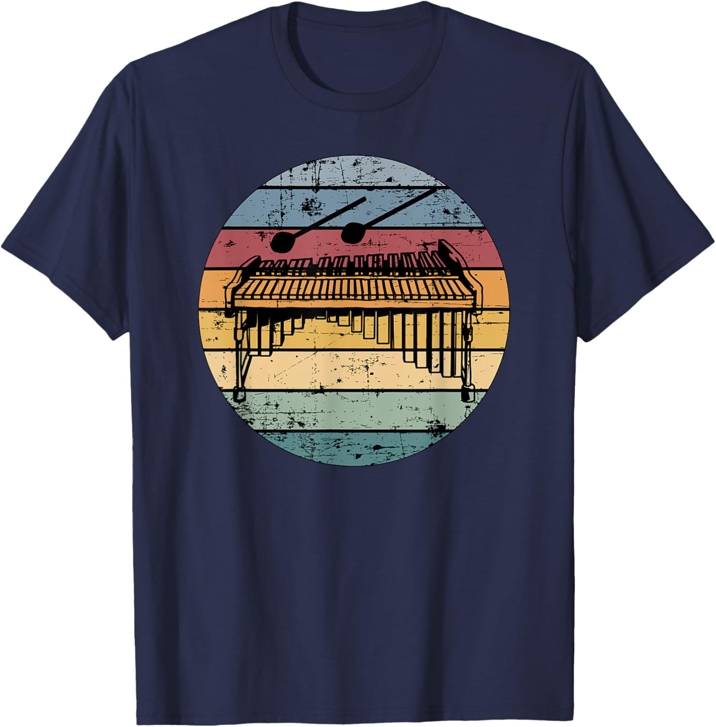 Marimba Retro Marimba Player Marimba Lover Marimbist T-Shirt - T-Shirt | Navy
